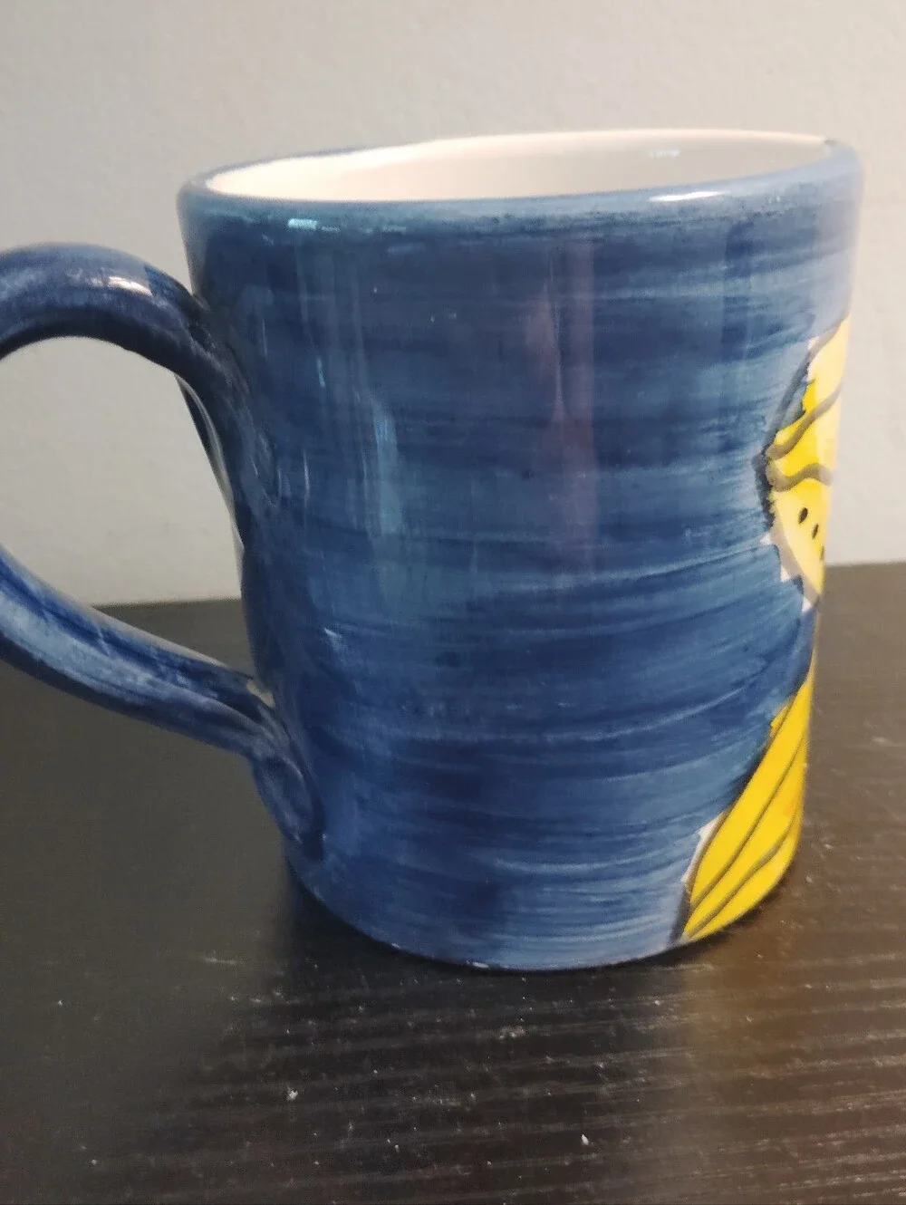 Pier 1 One Face Mug Italy Handpainted Sun Face